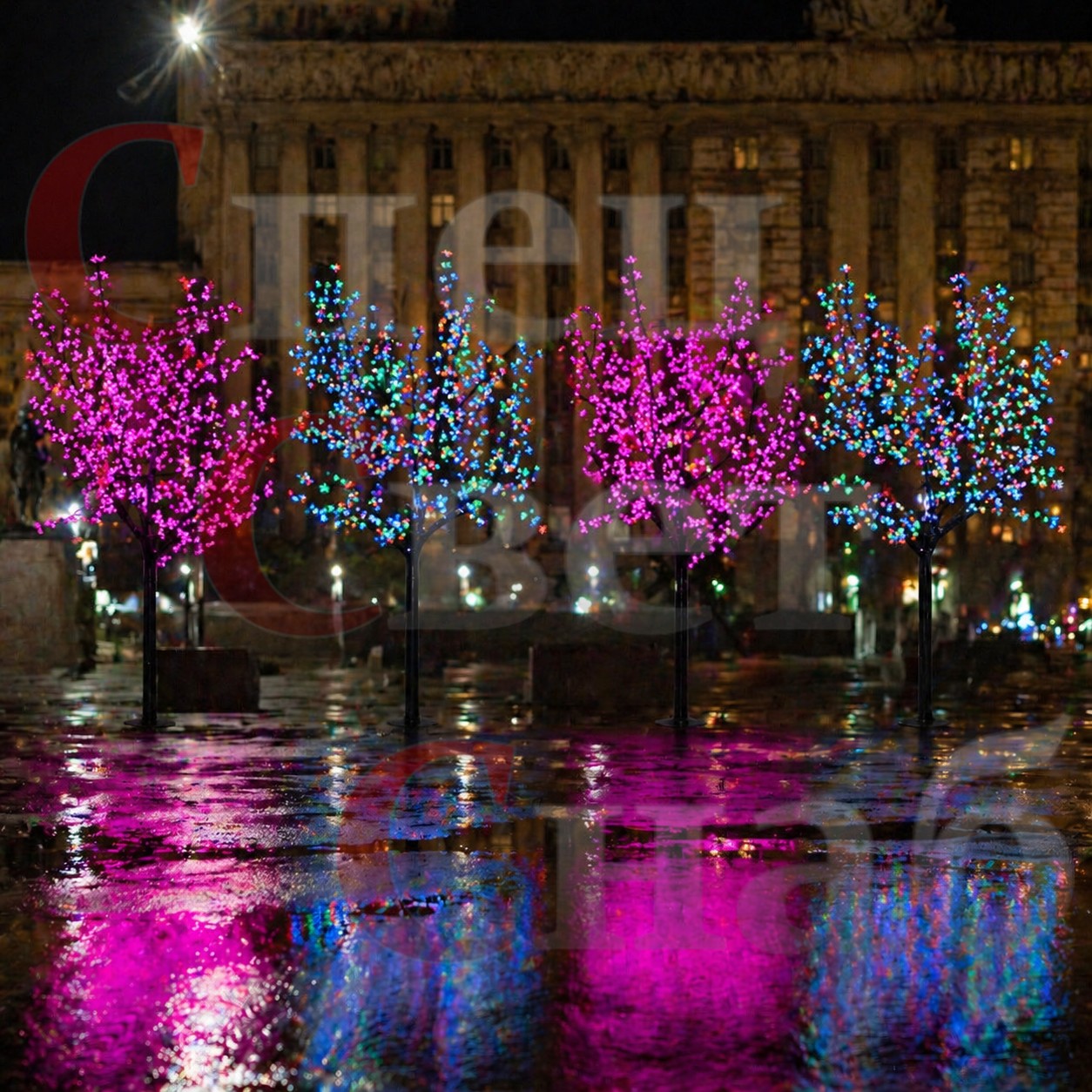 розовая и мульти сакуры