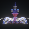 Светодиодный фонтан "Императорский" Триколор