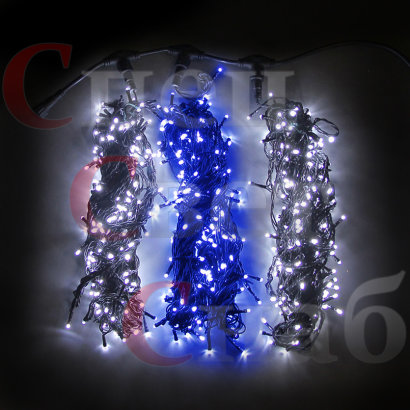 Клип-лайт "Спайдер 3х20м" Сине-белый. Постоянно свечение