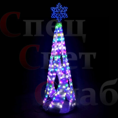 Елка «Метель» 3м с макушкой (256 режимов свечения)