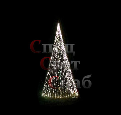 Большая светодинамическая елка. Белая