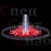 Светодинамический фонтан "Симфония Ронда Мод" с ограждениями Красный