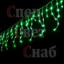 Светодиодная гирлянда бахрома Зелёная 3 х 0,6 м Каучук
