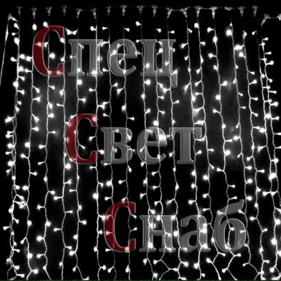 Светодиодный занавес 2 х 9 белый. Фиксинг IP 65